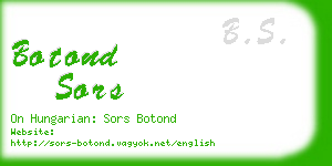 botond sors business card